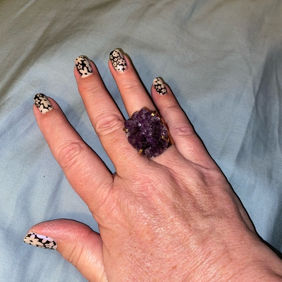 Amethyst ring, sterling silver - Picture 2 of 4